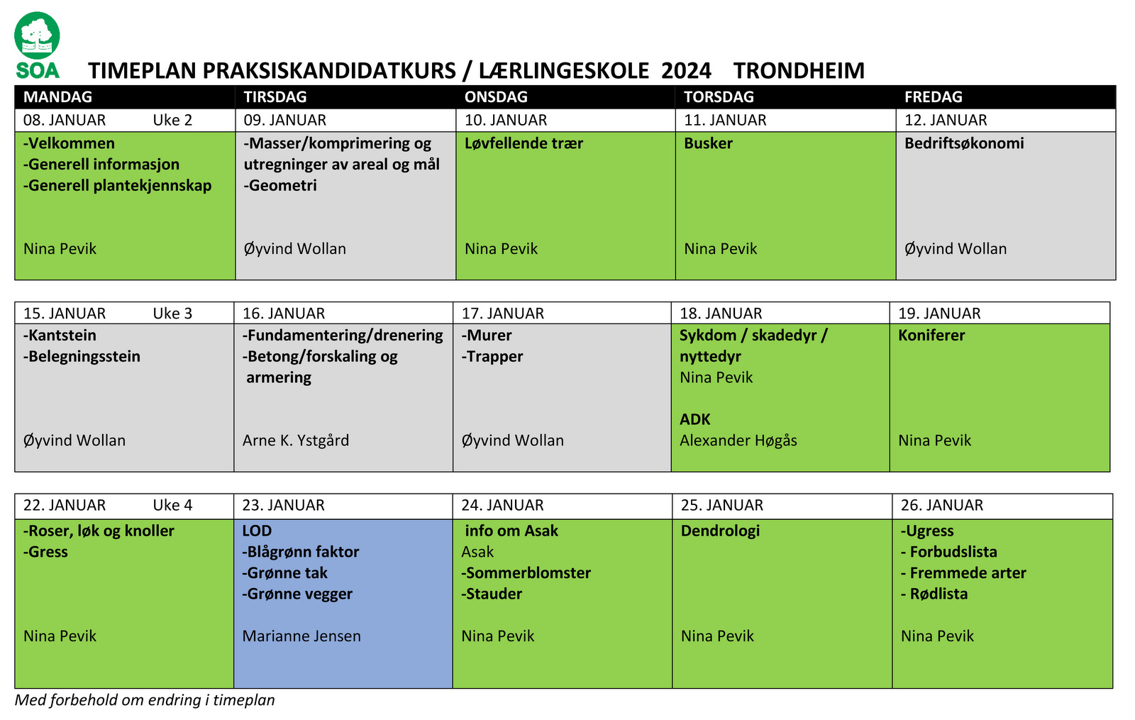 Timeplan Praksiskandidatkurs Lrlingskole 2024 Side 1 002